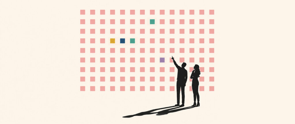 Minimalist Grid Strategy Illustration